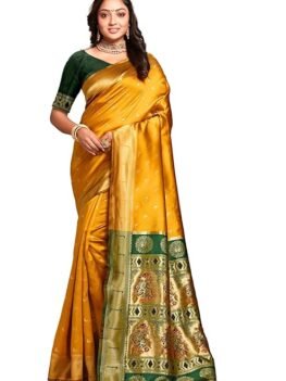 MANOHARI Women's Trendy Banarasi Woven Saree.