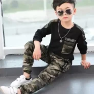 Boys Party (Festive) Track Pants T-shirt (Black)