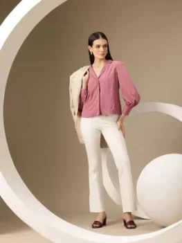 Women Regular Fit Solid Formal Shirt.